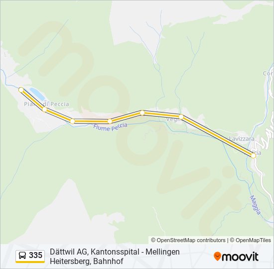 335 bus Line Map