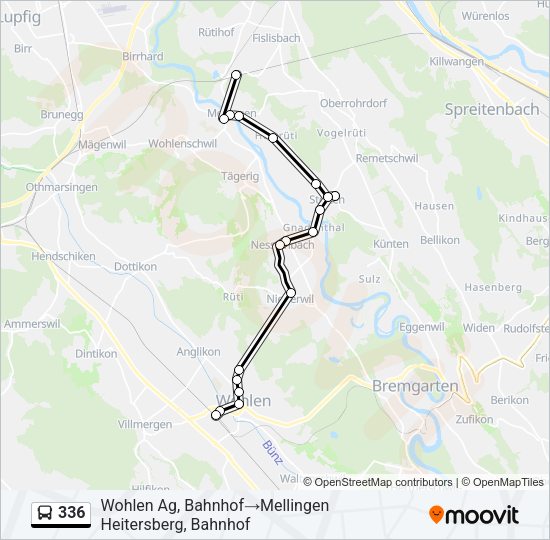 336 Bus Line Map