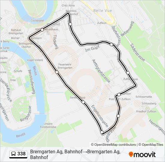 338 Bus Line Map