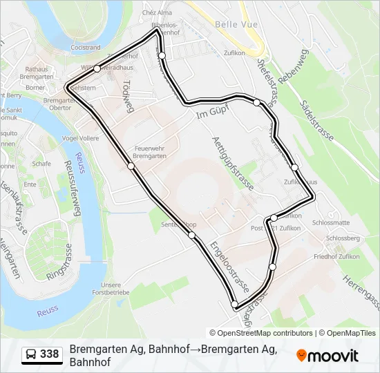 338 Bus Line Map