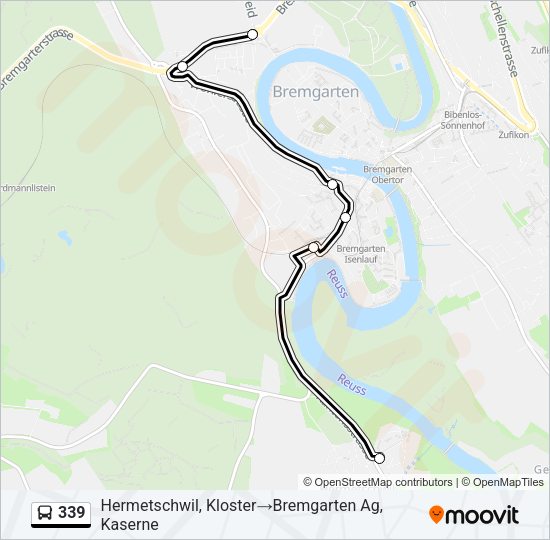 339 Bus Line Map