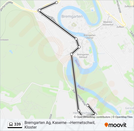 339 Bus Line Map