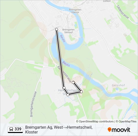 339 Bus Line Map