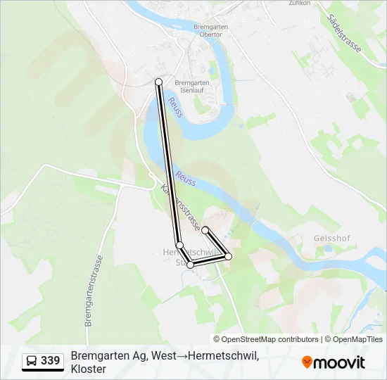 339 Bus Line Map