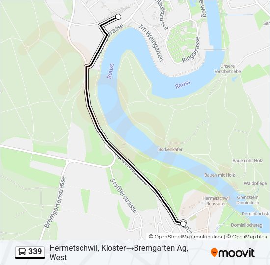 339 Bus Line Map