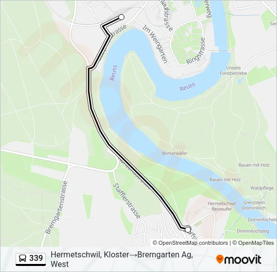 339 Bus Line Map