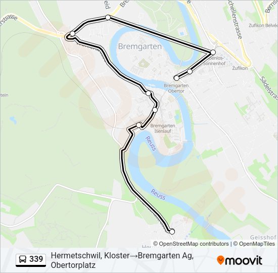 339 Bus Line Map