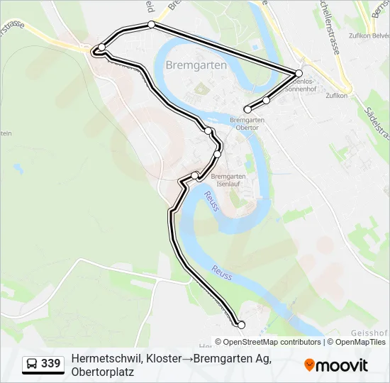 339 Bus Line Map