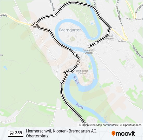 339 bus Line Map