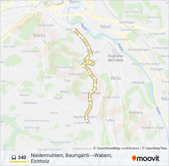340 Bus Line Map