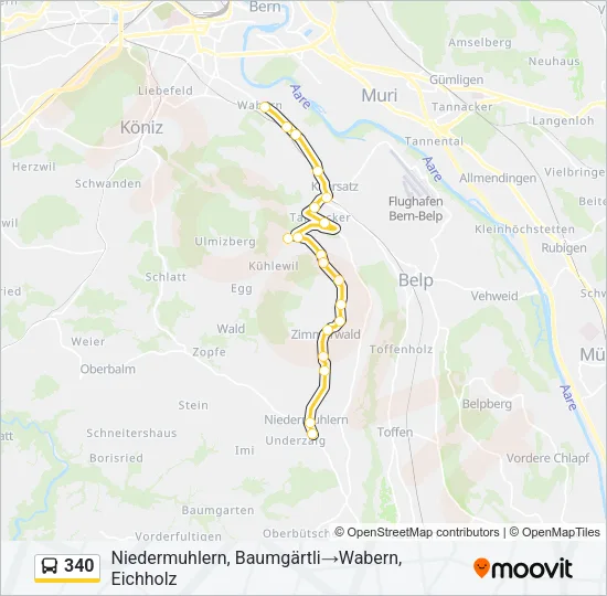 340 Bus Line Map