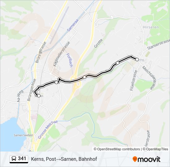341 Bus Line Map