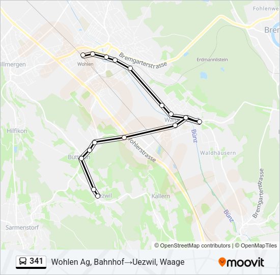 341 Bus Line Map