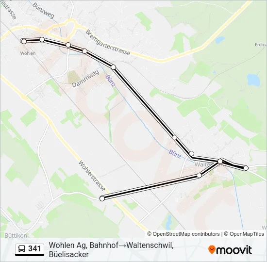 341 Bus Line Map