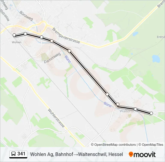 341 Bus Line Map