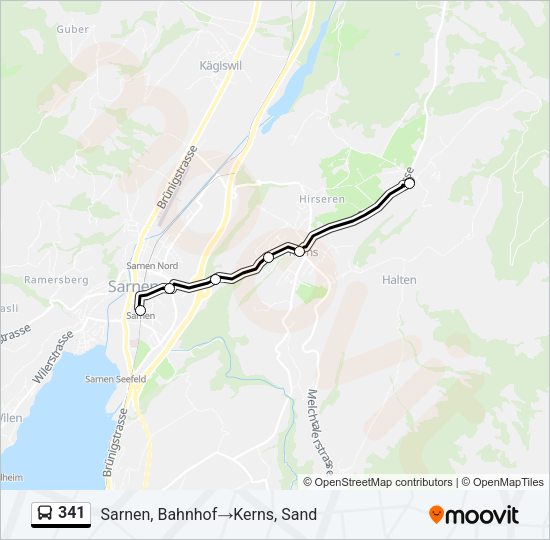 341 Bus Line Map