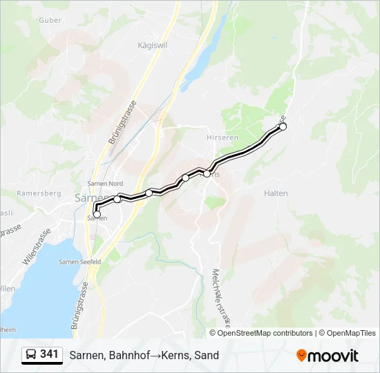 341 Bus Line Map