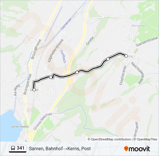 341 Bus Line Map