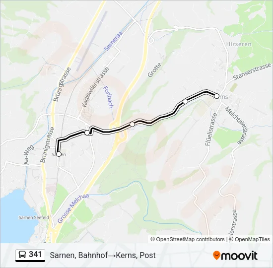 341 Bus Line Map