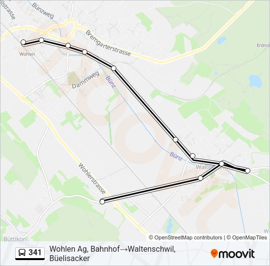 341 Bus Line Map