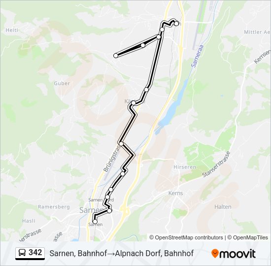 342 Bus Line Map