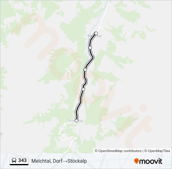 343 Route: Schedules, Stops & Maps - Melchtal, Dorf‎→Stöckalp (Updated)