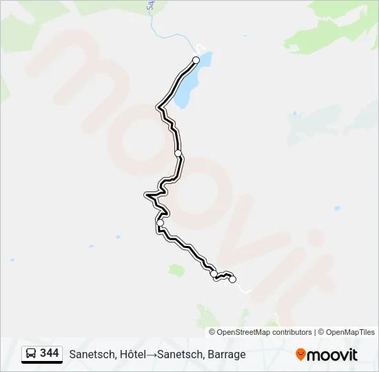 344 Bus Line Map