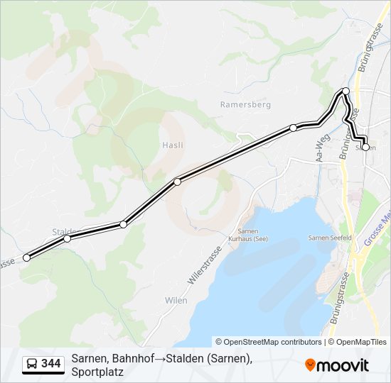 344 Bus Line Map