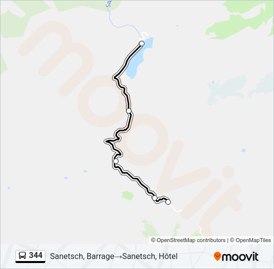 344 Bus Line Map
