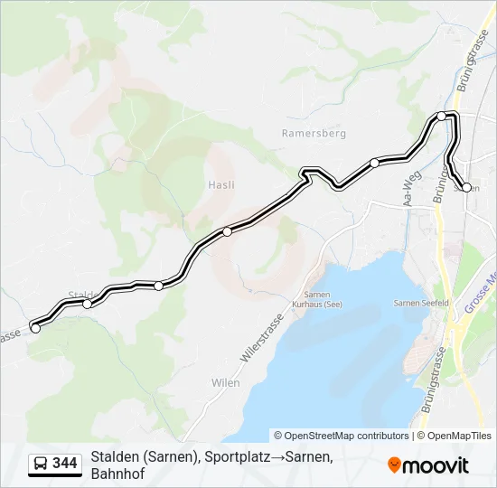 344 Bus Line Map