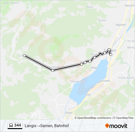 344 Bus Line Map
