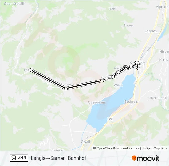 344 Bus Line Map