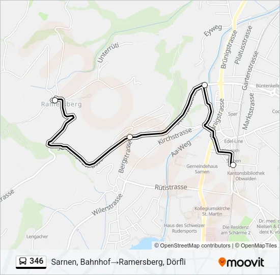 346 Bus Line Map
