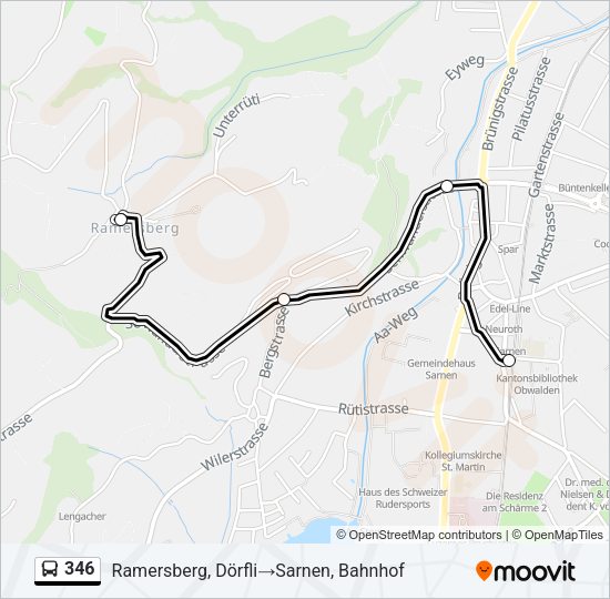 346 Bus Line Map