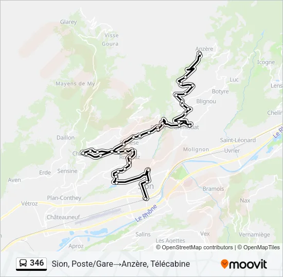 346 Bus Line Map