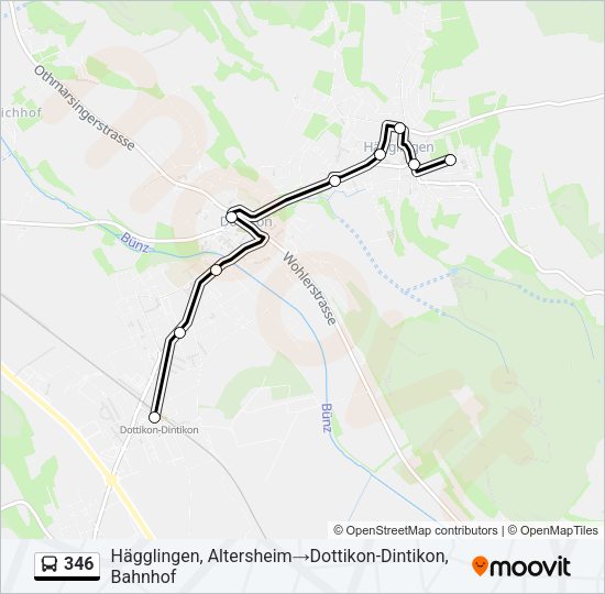 346 Bus Line Map