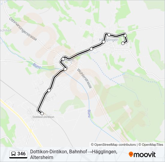 346 Bus Line Map
