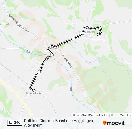 346 Bus Line Map