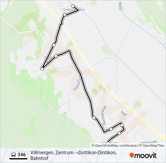 346 Bus Line Map