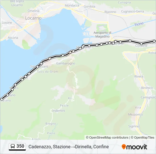 350 Bus Line Map