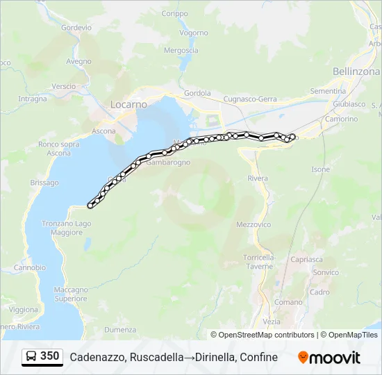350 Bus Line Map