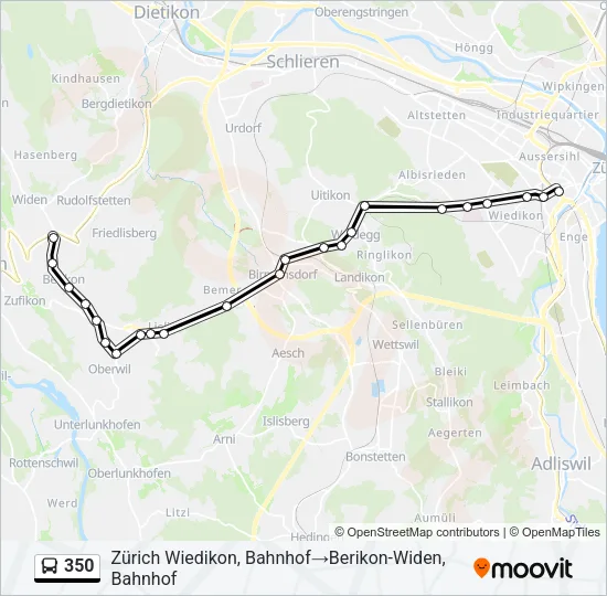 350 Bus Line Map