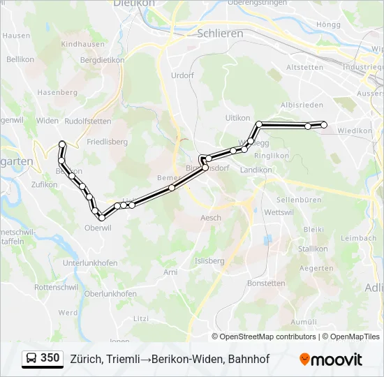 350 Bus Line Map