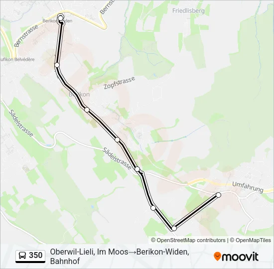 350 Bus Line Map