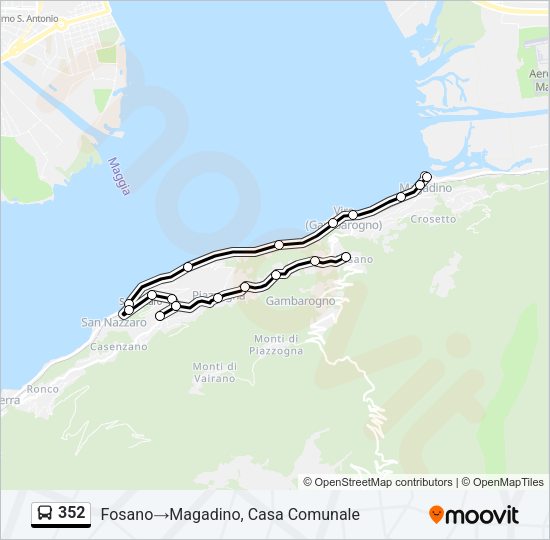 352 Bus Line Map