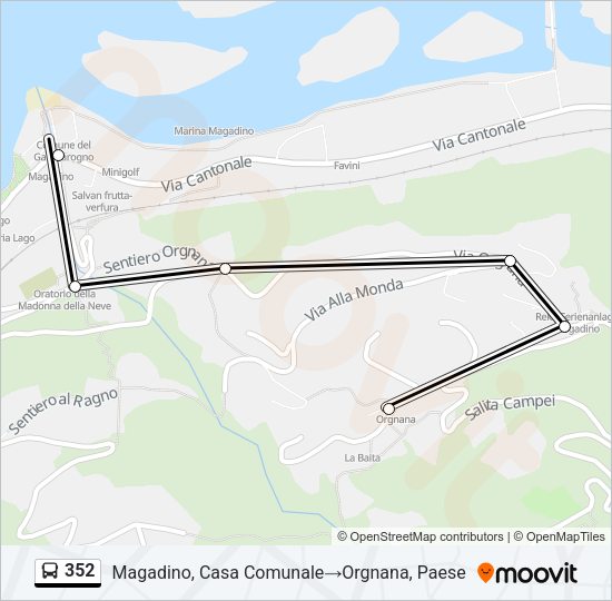 352 Bus Line Map
