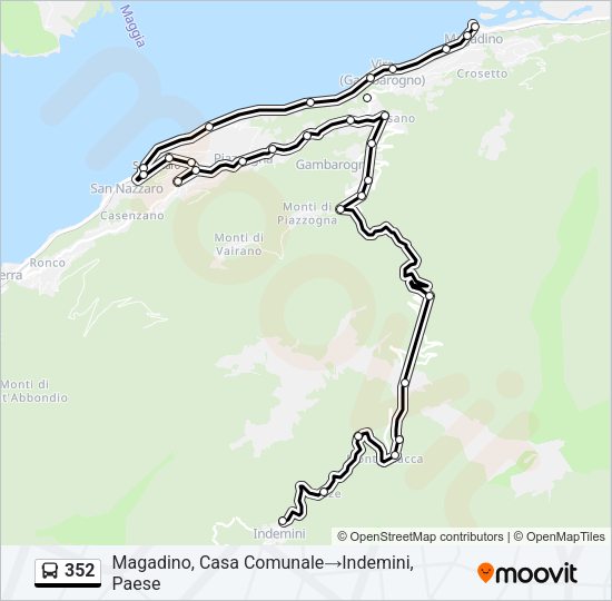 352 Bus Line Map