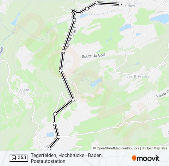 353 bus Line Map