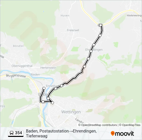 354 Bus Line Map