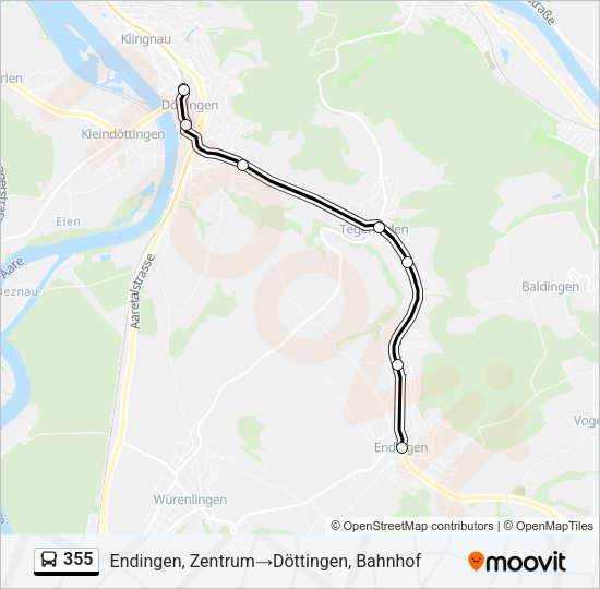 355 Bus Line Map